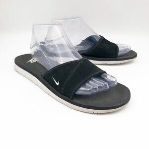 NIKE Black Slide Sandals Flip Flops Sporty Womens 8 Slides Athletic Gym